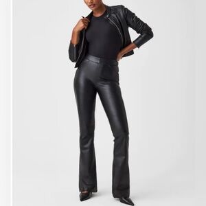 SPANX Leatherlike Flare Pants (1X Tall) NWT